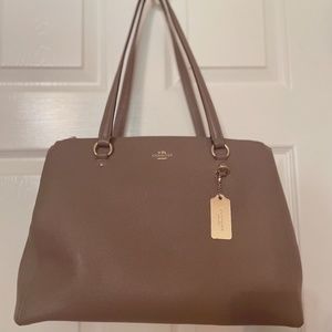 Coach Taupe Leather Shoulder Bag/Tote